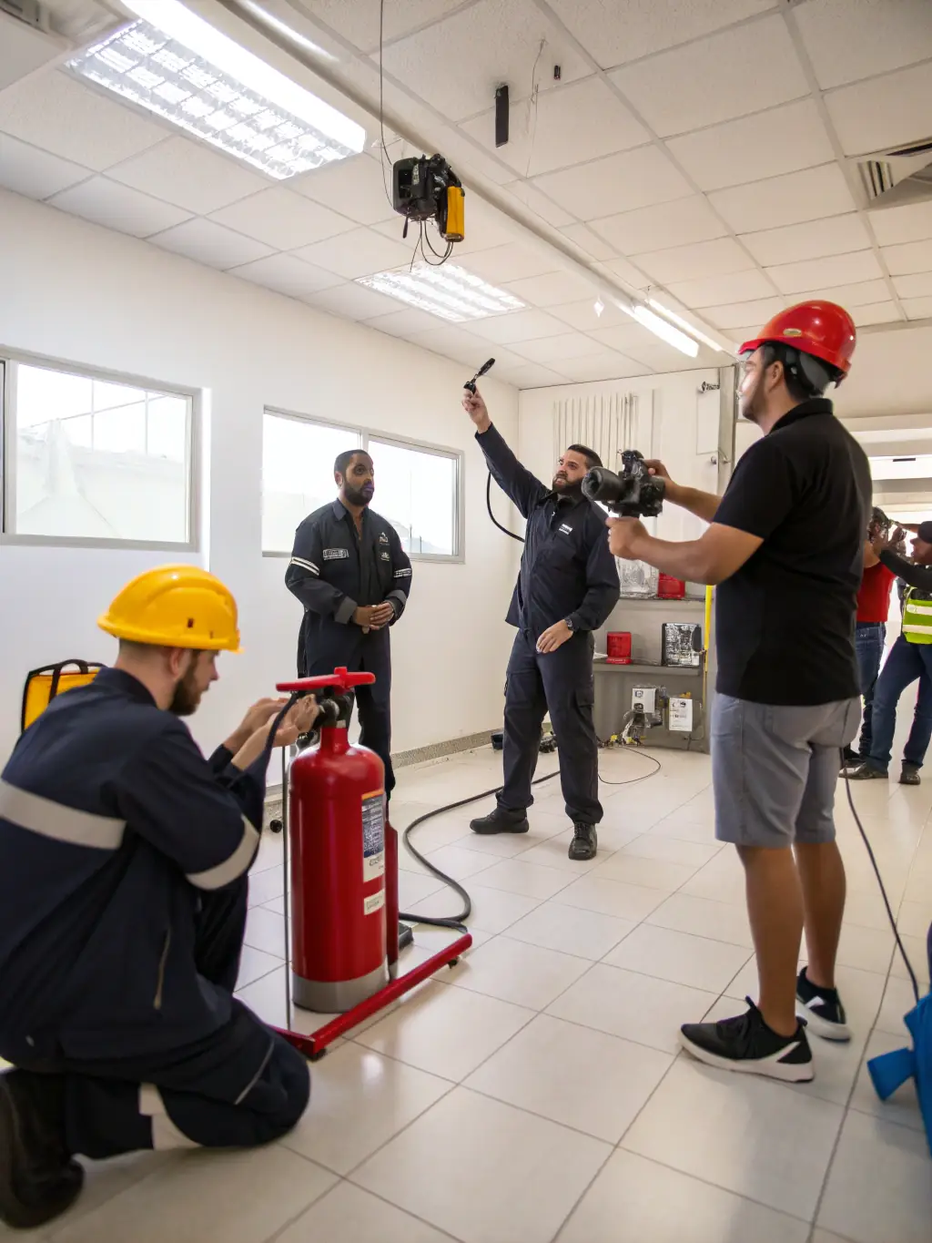 A compelling image of a public safety training scenario using XR, demonstrating enhanced learning and preparedness.